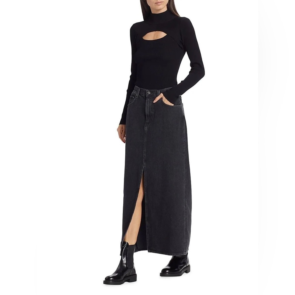 Agolde Leif Denim Maxi Skirt size 30